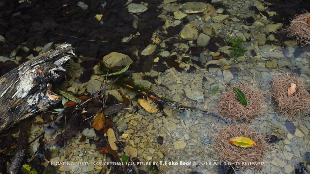 Art book - Conceptual sculpture - Floating Nests | 3 Min 57 s by Tiong-seah Yap (T.S aka Bear) Year 2018 © All rights reserved @tsakabear https://tsakabear.com