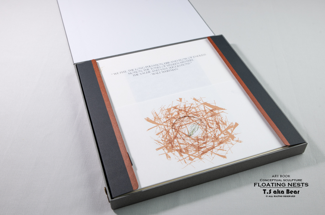 Art book - Conceptual sculpture - Floating Nests | 3 Min 57 s by Tiong-seah Yap (T.S aka Bear) Year 2018 © All rights reserved @tsakabear https://tsakabear.com